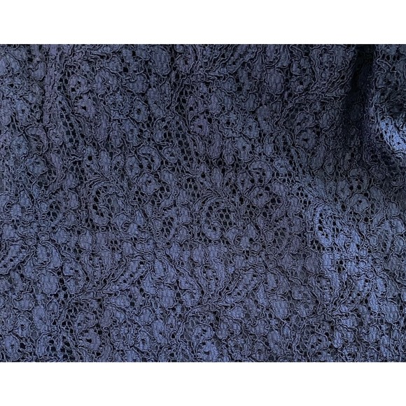 Adrianna Papell Womens Sheath Dress Blue Floral Lace Sleeveless Scoop Neck Sz 4 - Picture 6 of 8